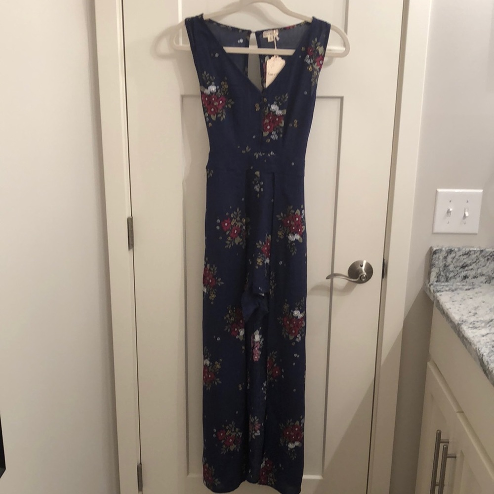 NWT Size S Hem & Thread Navy Floral Romper With Maxi Skirt!!